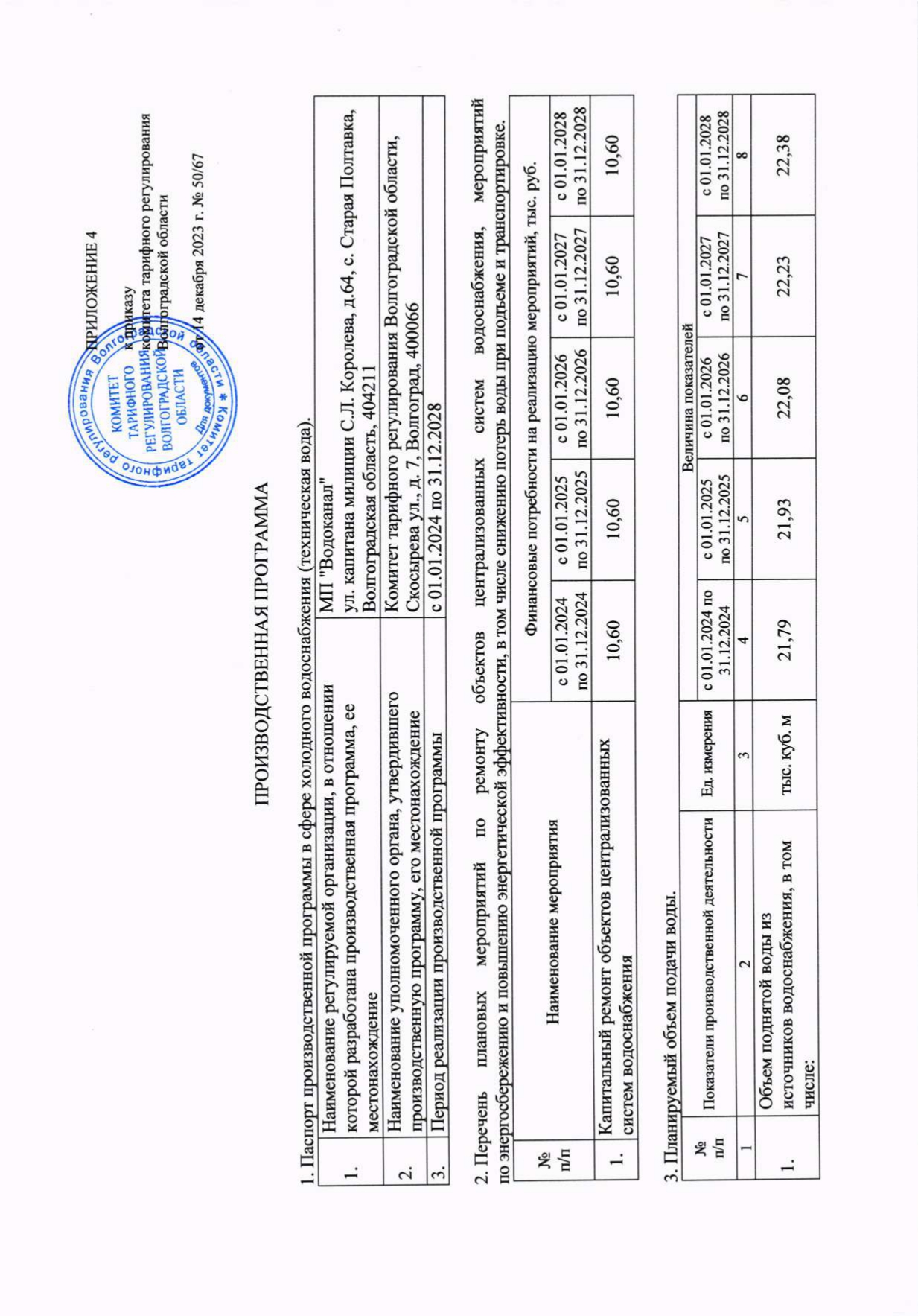 Тарифы на 2024-2028 г.г.